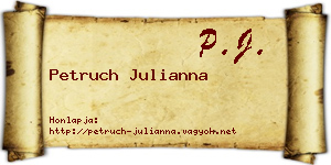 Petruch Julianna névjegykártya